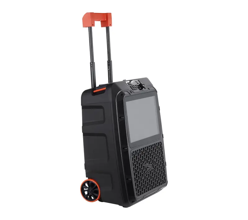 14" TV Screen Tailgate Speaker Trolley