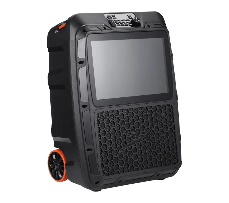 14" TV Screen Tailgate Speaker Trolley