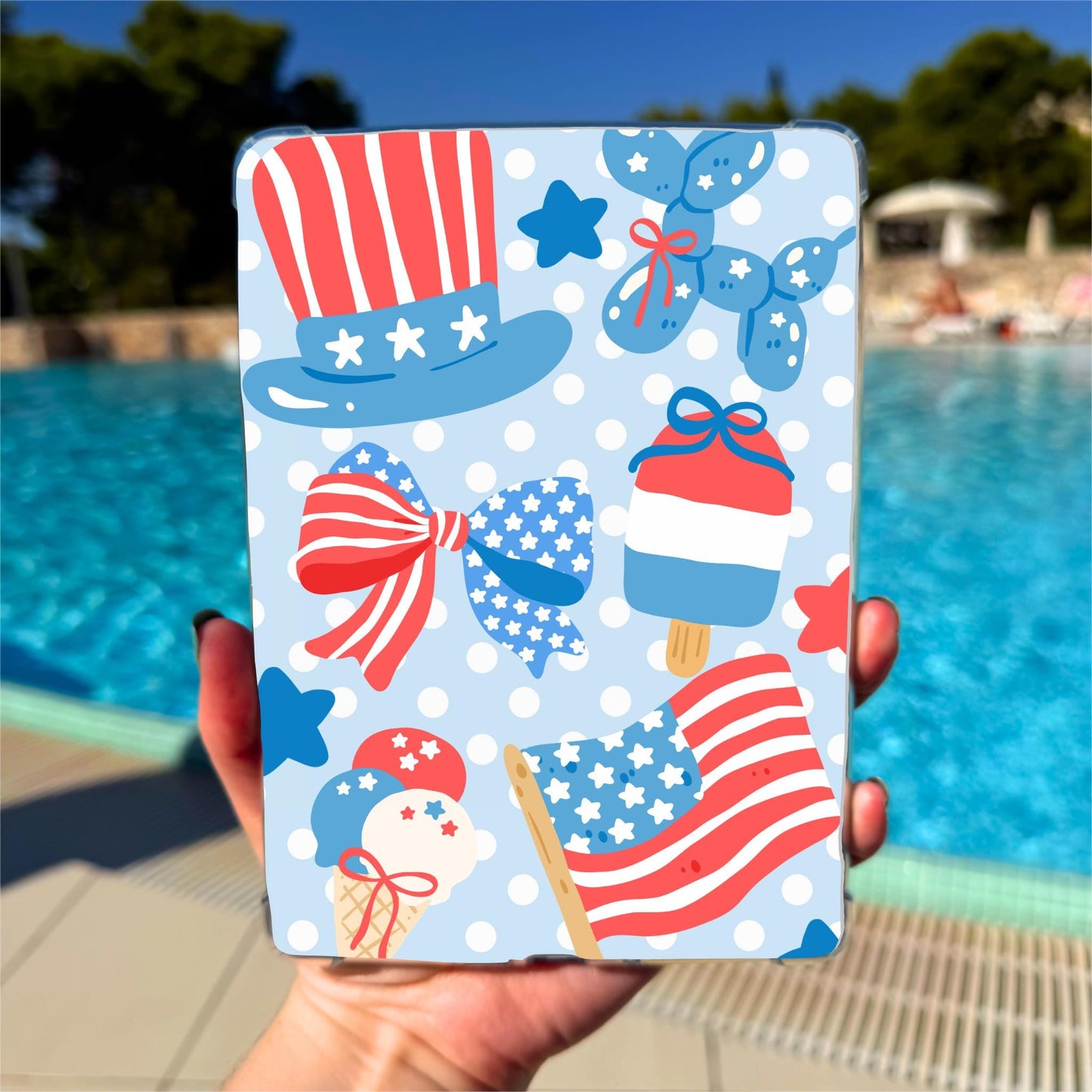 Kindle Clear Case Insert | Patriotic Preppy by The Saltwater Press