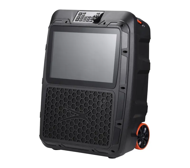 14" TV Screen Tailgate Speaker Trolley