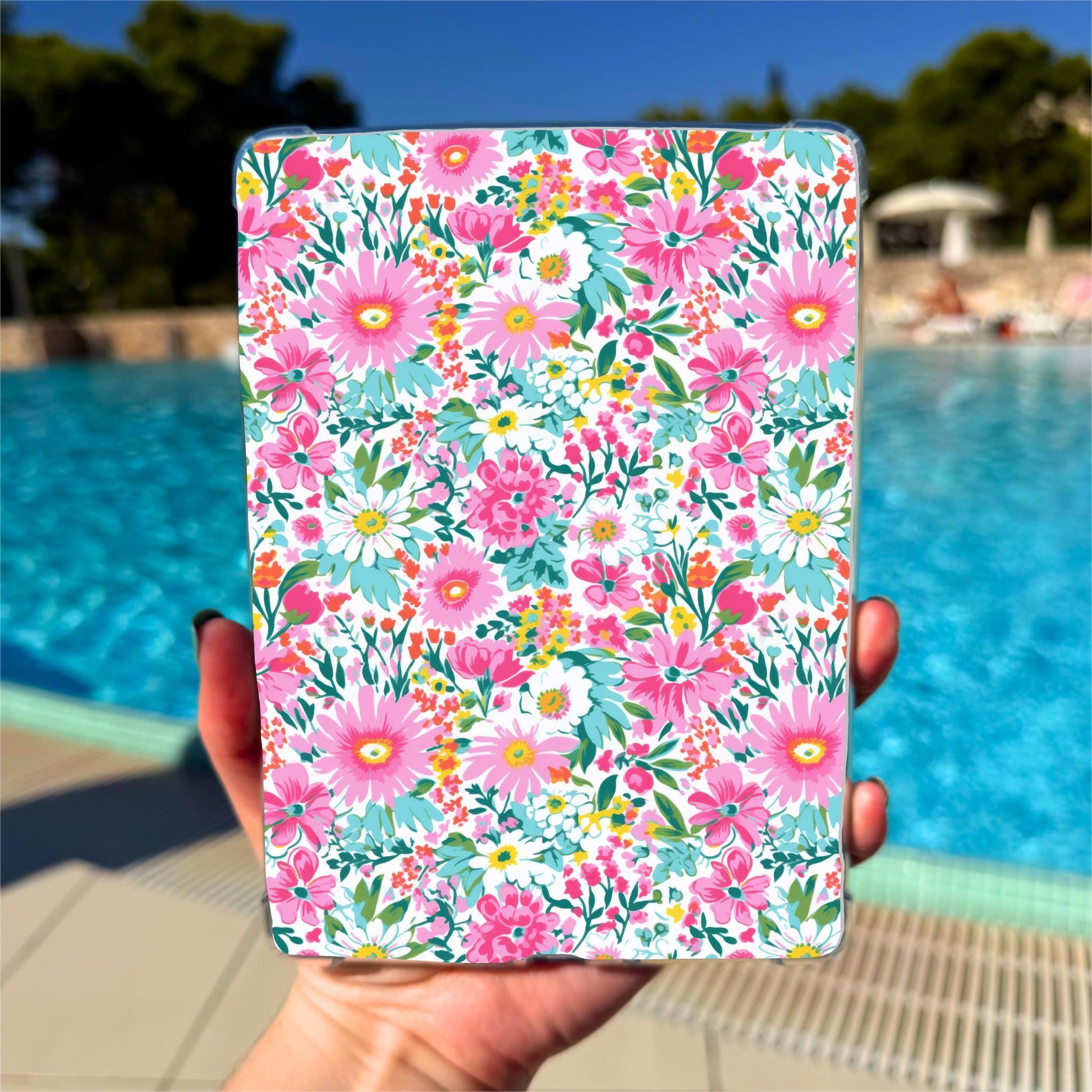 Kindle Clear Case Insert | Pink Floral by The Saltwater Press